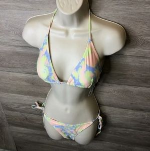 Pastel tie dye shein bikini size medium
